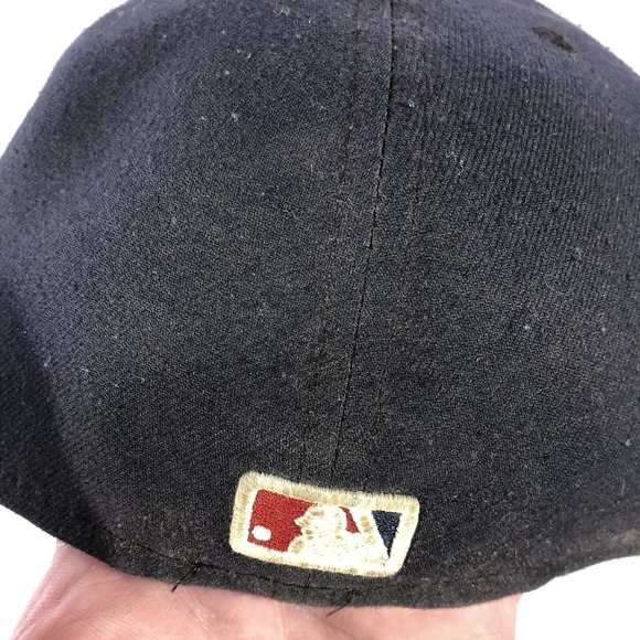 VTG Washington Nationals New Era On Field Fitted Hat Cap 7 3/8 USA Made Discolor - Picture 12 of 16